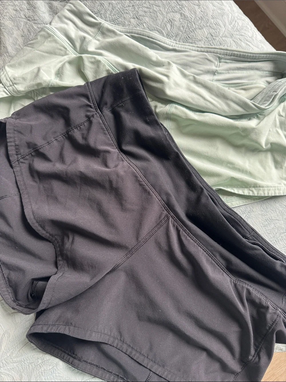 lululemon athletica Black and Light Mint Athletic Shorts - Picture 3 of 3